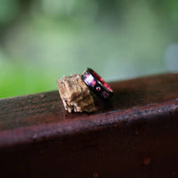 Bague de Jarl \"Sang du Valhalla\" en Tungstène Bague de Jarl \"Sang du Valhalla\" en Tungstène