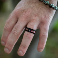 Bague de Jarl \"Sang du Valhalla\" en Tungstène Bague de Jarl \"Sang du Valhalla\" en Tungstène