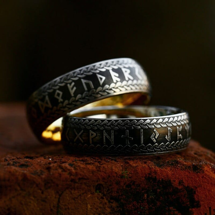 Bague Viking \"Anneau de Midgard Tressé de Runes\" Bague Viking \"Anneau de Midgard Tressé de Runes\"