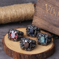 Bague viking \"Anneau des Quatre Feux du Dragon\" Bague viking \"Anneau des Quatre Feux du Dragon\"