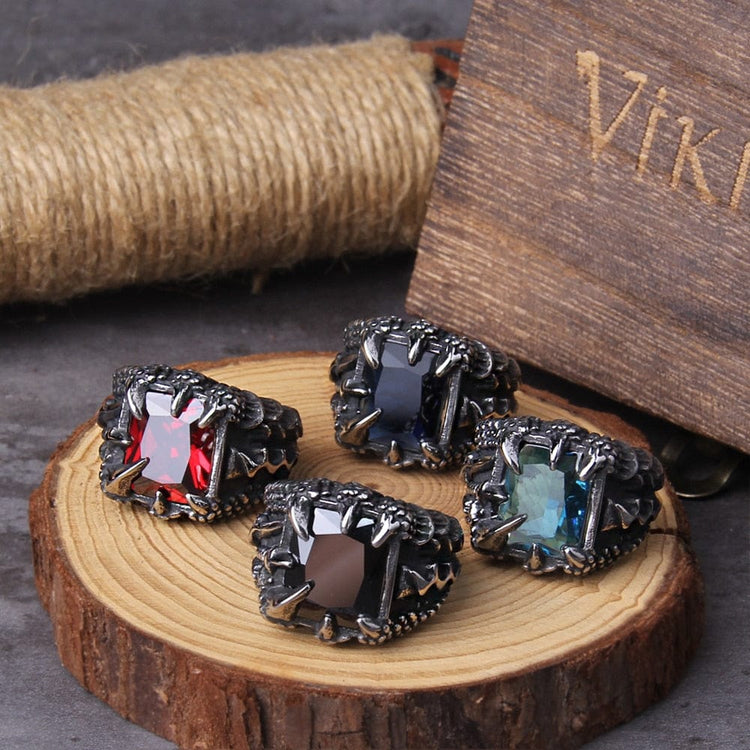Bague viking \"Anneau des Quatre Feux du Dragon\" Bague viking \"Anneau des Quatre Feux du Dragon\"