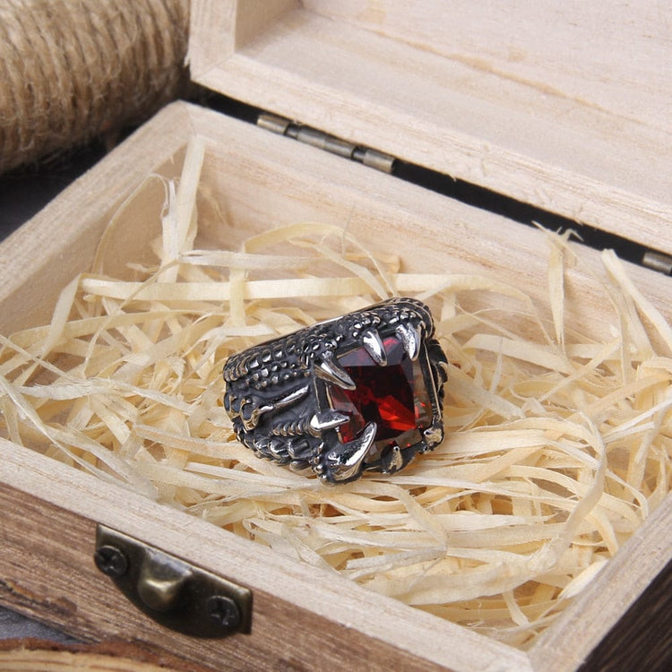 Bague viking \"Anneau des Quatre Feux du Dragon\" Bague viking \"Anneau des Quatre Feux du Dragon\"