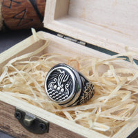 Bague Viking \"Bague de Jormungandr: Le Drakkar Éternel\" Bague Viking \"Bague de Jormungandr: Le Drakkar Éternel\"