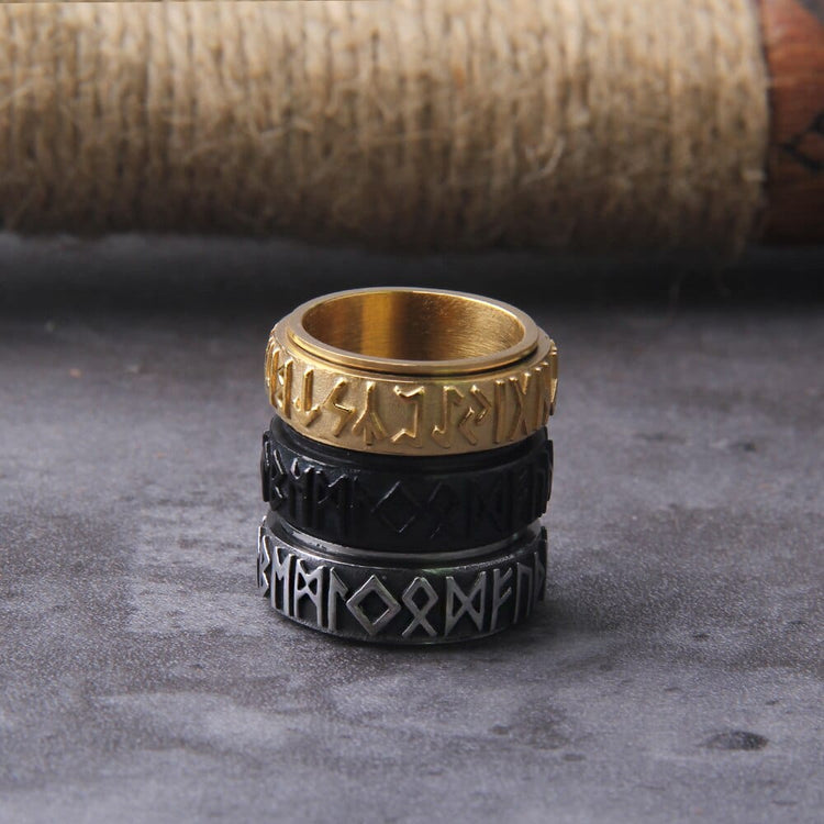 Bague Viking \"Bague Futhark: Echo de l'Infini\" Bague Viking \"Bague Futhark: Echo de l'Infini\"
