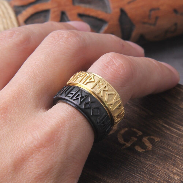 Bague Viking \"Bague Futhark: Echo de l'Infini\" Bague Viking \"Bague Futhark: Echo de l'Infini\"