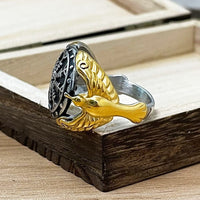 Bague Viking - Corbeaux Gardiens du Vegvisir Bague Viking - Corbeaux Gardiens du Vegvisir