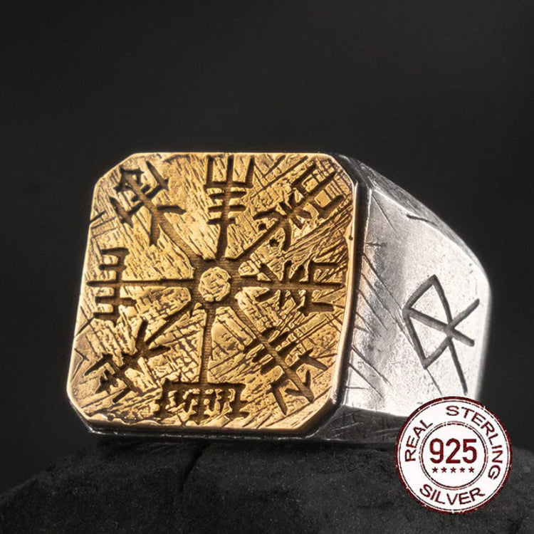 Bague Viking en Argent Sterling 925 - Bague de la Boussole Nordique Bague Viking en Argent Sterling 925 - Bague de la Boussole Nordique