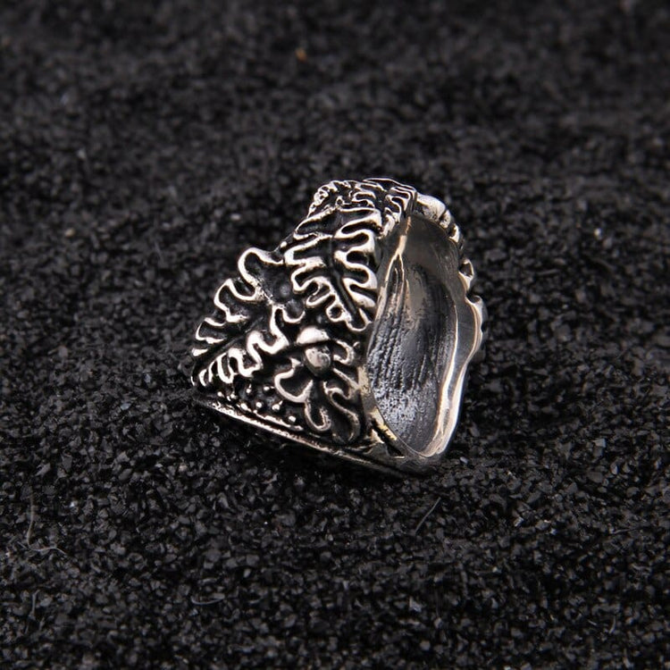 Bague Viking en Argent Sterling 925 - Effeuillement Vegvisir Bague Viking en Argent Sterling 925 - Effeuillement Vegvisir