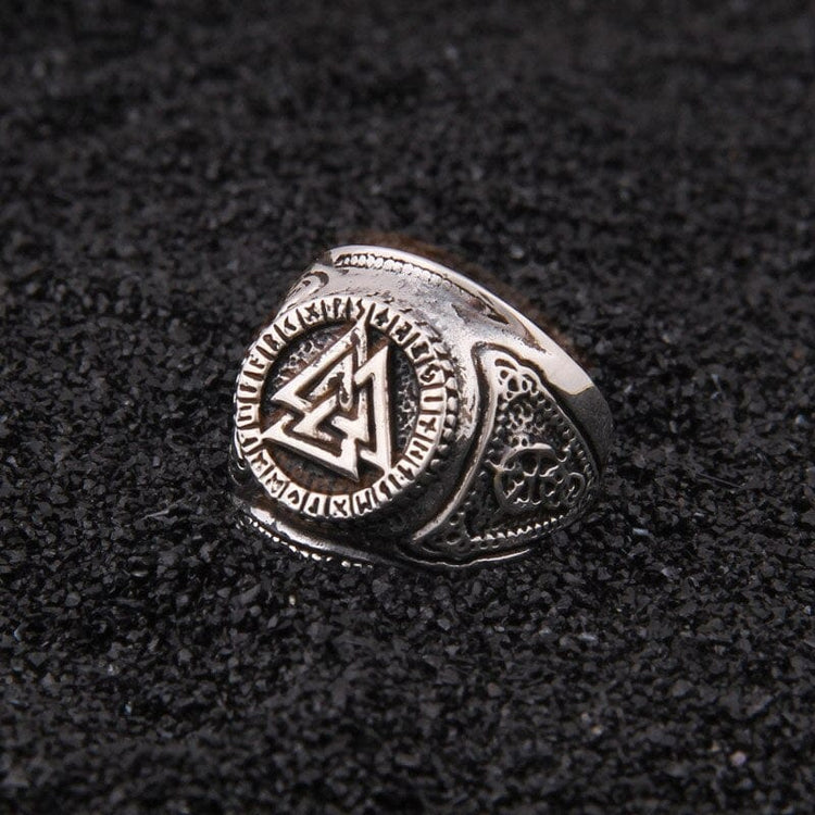 Bague Viking en Argent Sterling 925 - Pouvoir du Valknut Bague Viking en Argent Sterling 925 - Pouvoir du Valknut