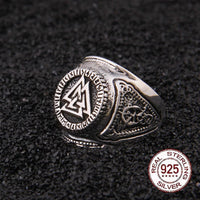 Bague Viking en Argent Sterling 925 - Pouvoir du Valknut Bague Viking en Argent Sterling 925 - Pouvoir du Valknut