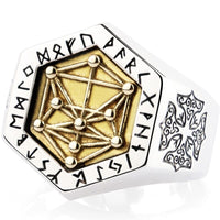 Bague Viking en Argent Sterling 925 - Totem Kabbalistique Bague Viking en Argent Sterling 925 - Totem Kabbalistique