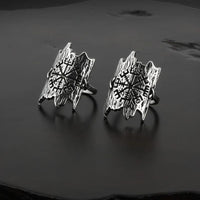 Bague viking l'écorse gravée de Vegvisir Bague viking l'écorse gravée de Vegvisir