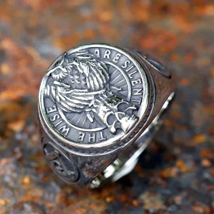 Bague viking \"On triomphe toujours\" Bague viking \"On triomphe toujours\"