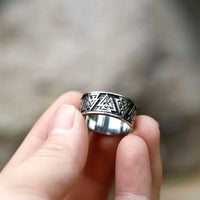 Bague viking Valknut tournoyant Bague viking Valknut tournoyant