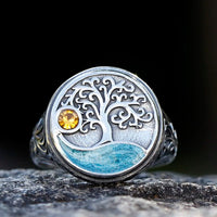 Bague Yggdrasil \"Marche vers la lumière\" Bague Yggdrasil \"Marche vers la lumière\"