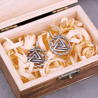 Boucles d'oreille Valknut en acier inoxydable Boucles d'oreille Valknut en acier inoxydable