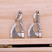 Boucles d'oreilles hache de Ragnar Boucles d'oreilles hache de Ragnar