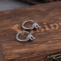 Boucles d'oreilles loup Fenrir en acier inoxydable Boucles d'oreilles loup Fenrir en acier inoxydable