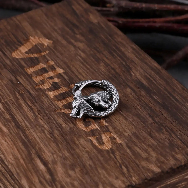 Boucles d'oreilles loup Fenrir en acier inoxydable Boucles d'oreilles loup Fenrir en acier inoxydable