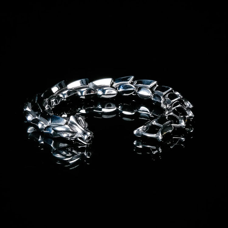 Bracelet du serpent \"Colère de Jörmungand\" - Argent Bracelet du serpent \"Colère de Jörmungand\" - Argent