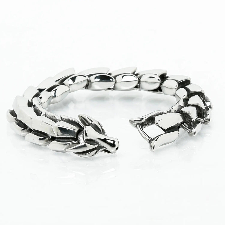 Bracelet du serpent \"Colère de Jörmungand\" - Argent Bracelet du serpent \"Colère de Jörmungand\" - Argent