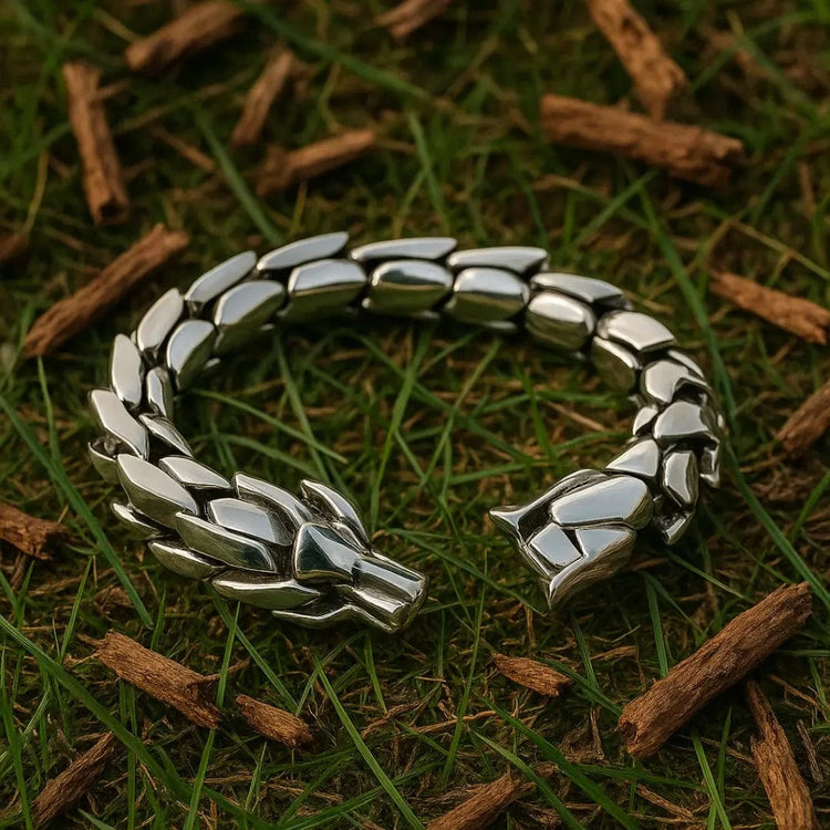 Bracelet du serpent \"Colère de Jörmungand\" - Argent Bracelet du serpent \"Colère de Jörmungand\" - Argent