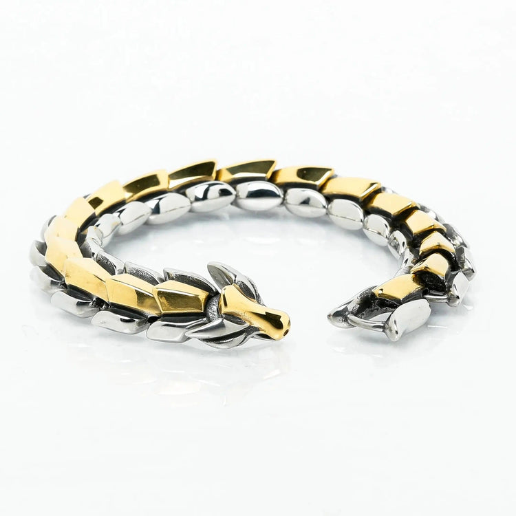 Bracelet du serpent \"Colère de Jörmungand\" - Or / Argent Bracelet du serpent \"Colère de Jörmungand\" - Or / Argent