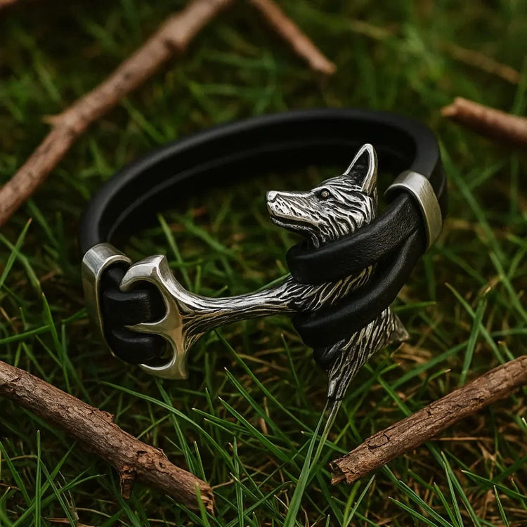 Bracelet en Cuir du Loup Bracelet en Cuir du Loup