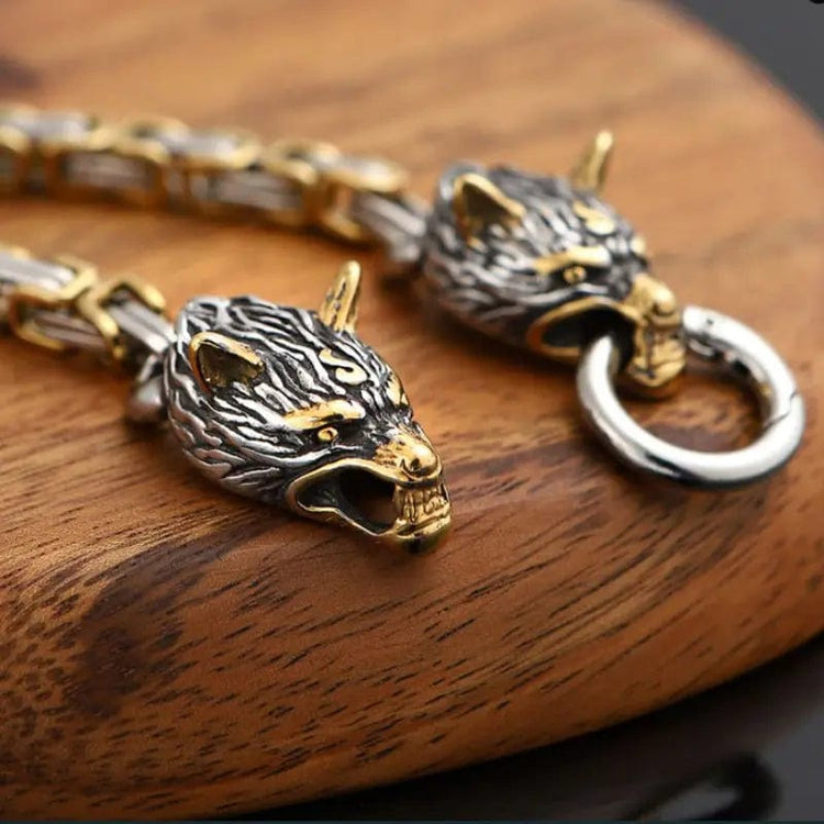 Bracelet Loup Géant Doré - Fenrir