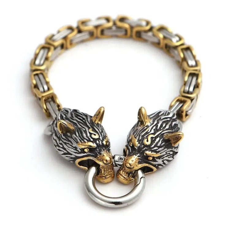 Bracelet Loup Géant Doré - Fenrir