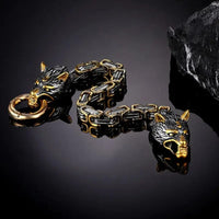 Bracelet Loup Géant Doré - Fenrir Bracelet Loup Géant Doré - Fenrir