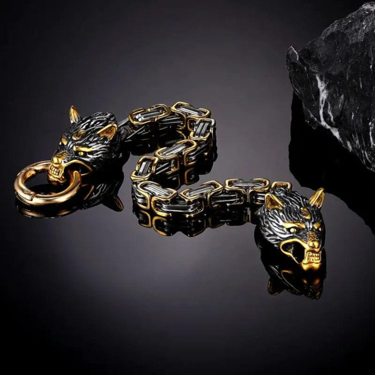 Bracelet Loup Géant Doré - Fenrir