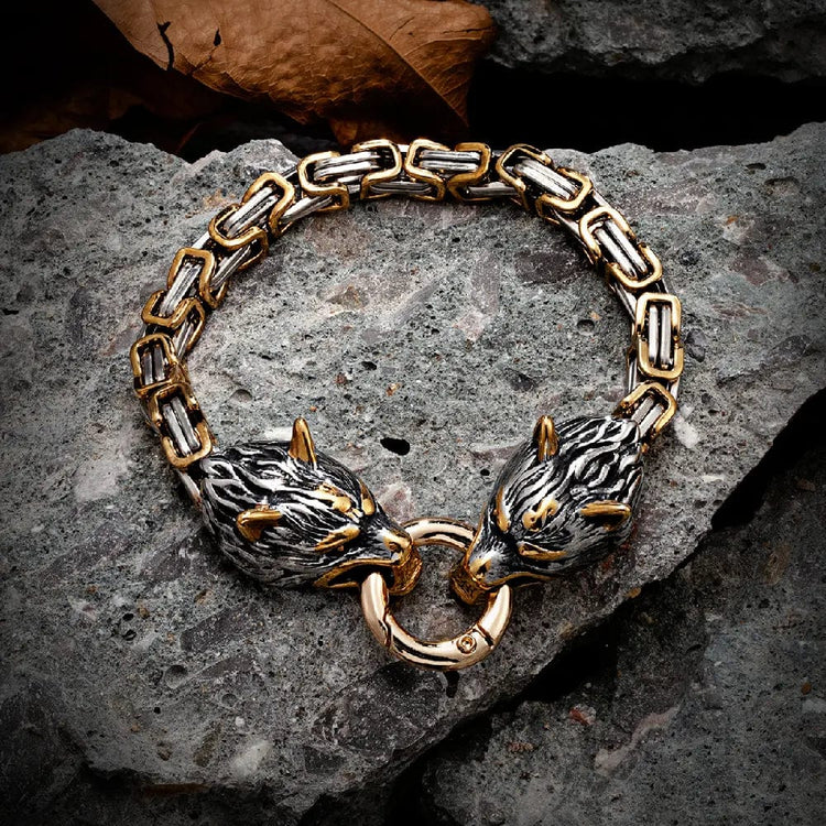 Bracelet Loup Géant Doré - Fenrir