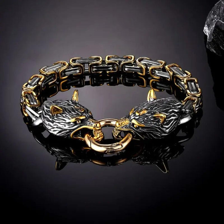 Bracelet Loup Géant Doré - Fenrir