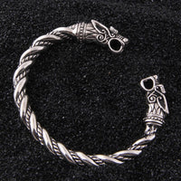Bracelet Viking en Argent Sterling 925 - Le Regard des Loups Bracelet Viking en Argent Sterling 925 - Le Regard des Loups
