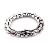 Bracelet Viking en Argent Sterling 925 - Le Splendide Ouroboros Bracelet Viking en Argent Sterling 925 - Le Splendide Ouroboros