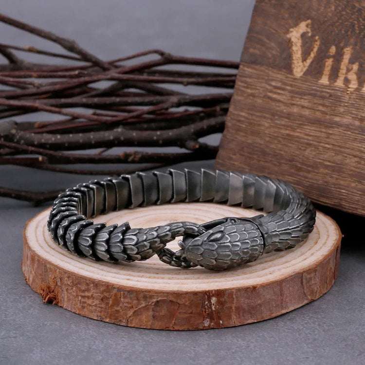 Bracelet viking "Le grand Jörmungand" - Ouroboros