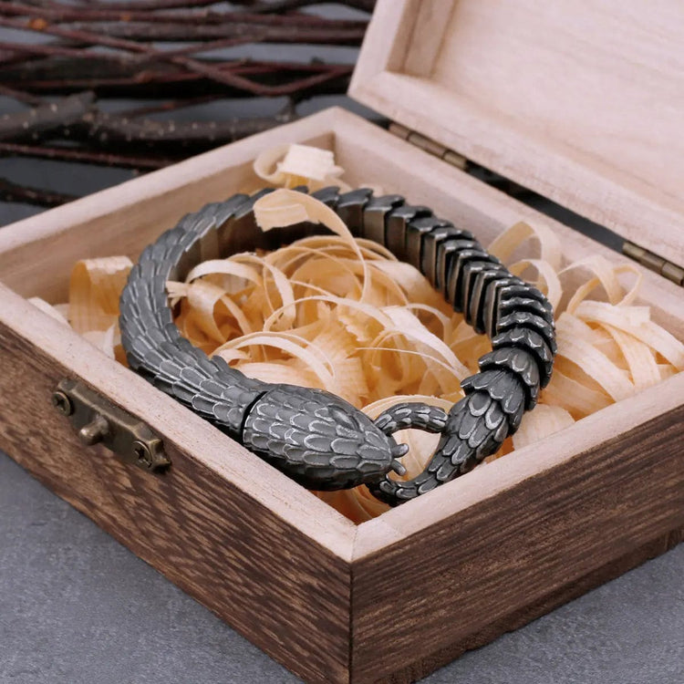 Bracelet viking "Le grand Jörmungand" - Ouroboros