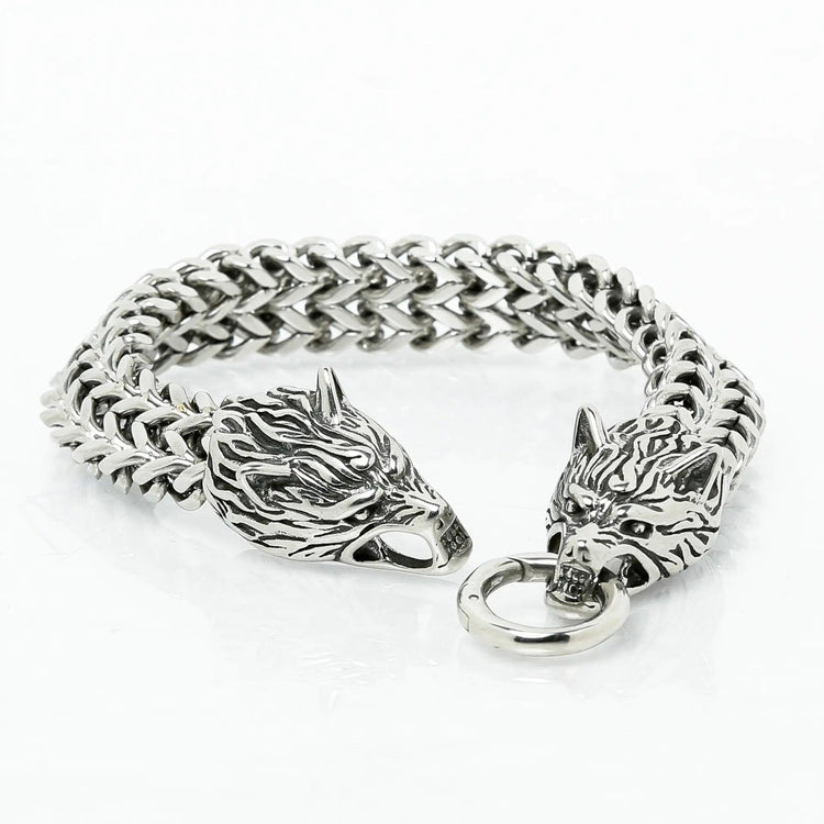 Bracelet Viking Tête de Loup - Fenrir