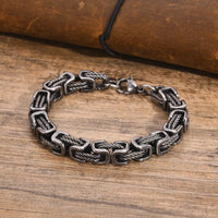 Bracelet viking tressé en acier inoxydable Bracelet viking tressé en acier inoxydable
