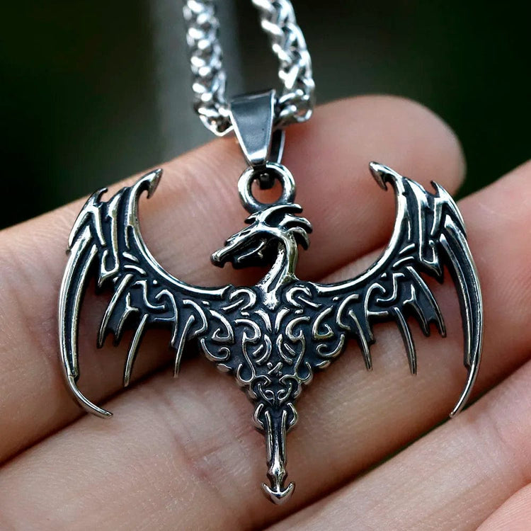 Collier le grand dragon argenté Collier le grand dragon argenté