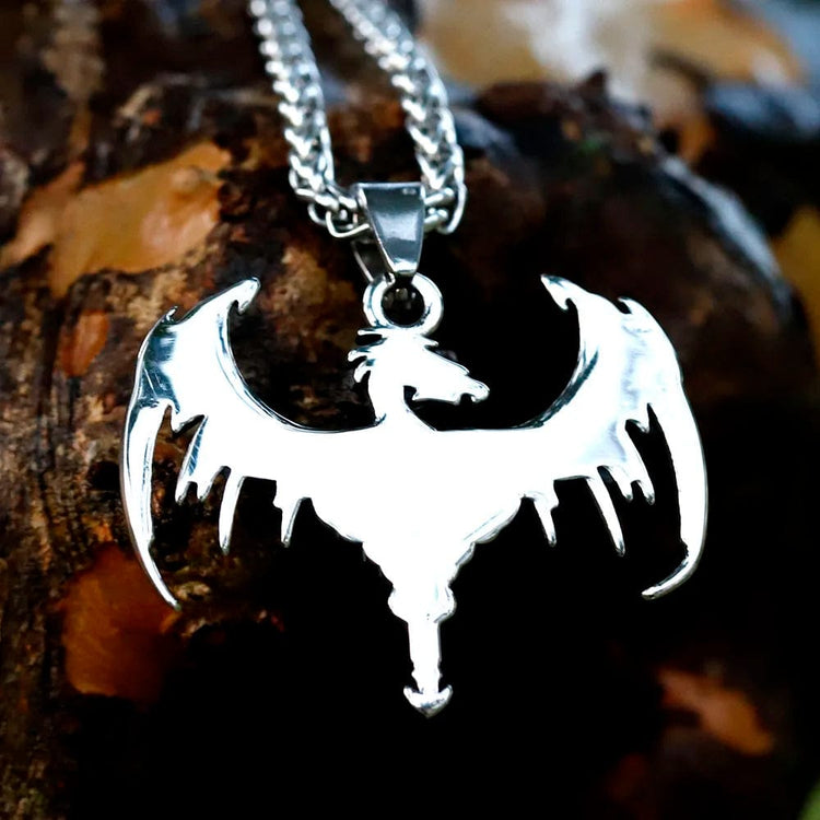 Collier le grand dragon argenté Collier le grand dragon argenté