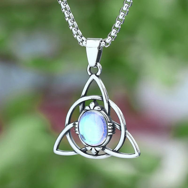 Collier Triquetra \"Talisman de Féminité\" avec pierre de lune Collier Triquetra \"Talisman de Féminité\" avec pierre de lune