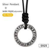 Collier Viking en Argent Sterling 925 - Cercle Runique Collier Viking en Argent Sterling 925 - Cercle Runique