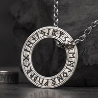 Collier Viking en Argent Sterling 925 - Cercle Runique Collier Viking en Argent Sterling 925 - Cercle Runique