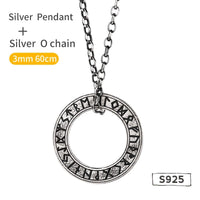 Collier Viking en Argent Sterling 925 - Cercle Runique Collier Viking en Argent Sterling 925 - Cercle Runique