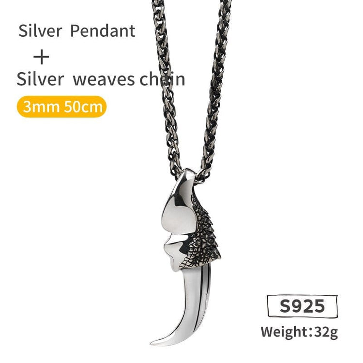 Collier Viking en Argent Sterling 925 - La Griffe du Dragon Collier Viking en Argent Sterling 925 - La Griffe du Dragon