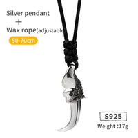 Collier Viking en Argent Sterling 925 - La Griffe du Dragon Collier Viking en Argent Sterling 925 - La Griffe du Dragon