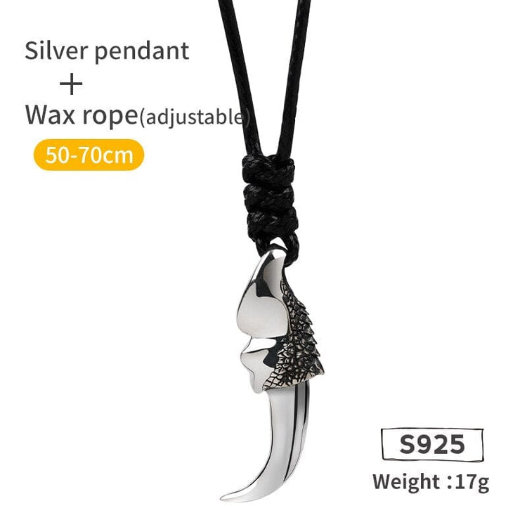 Collier Viking en Argent Sterling 925 - La Griffe du Dragon Collier Viking en Argent Sterling 925 - La Griffe du Dragon