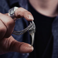 Collier Viking en Argent Sterling 925 - La Griffe du Dragon Collier Viking en Argent Sterling 925 - La Griffe du Dragon